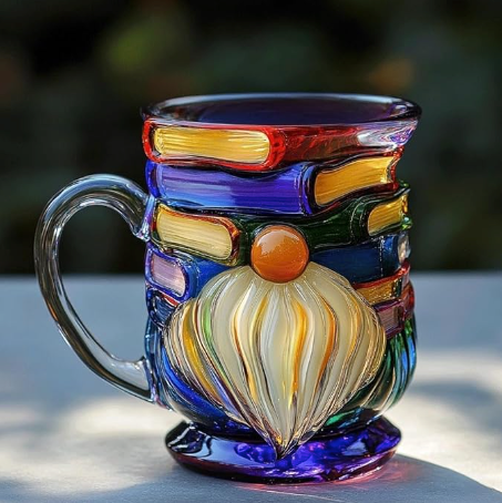 Taza de Enano Artesanal para Amantes de los Libros 3D