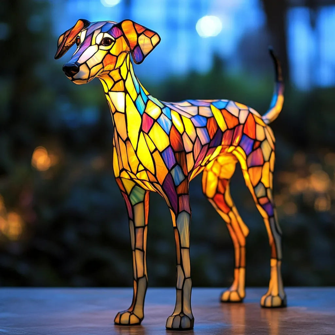 Lámpara de Vidrio Templado Inspirada en Whippet