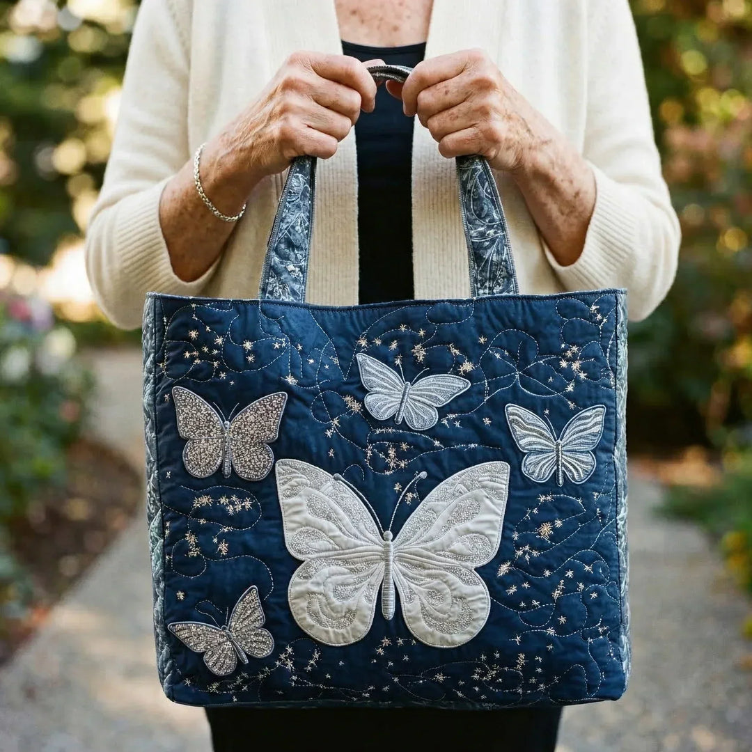 Bolsa Artesanal - Mariposa Plateada